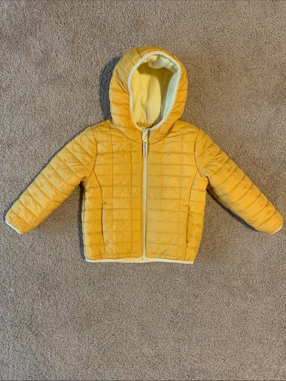 Yellow toddler puffer Jacket
